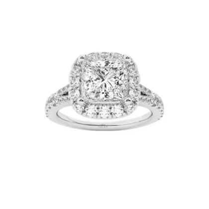 Four claw timeless Halo Ring