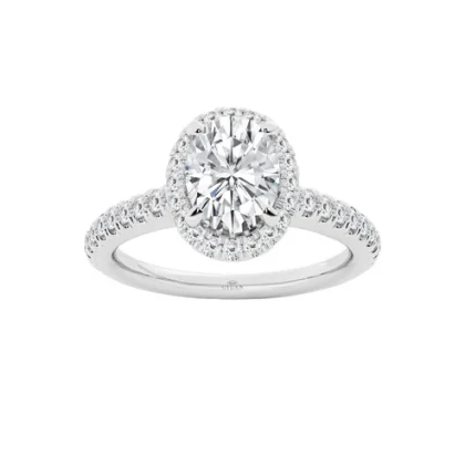 Single Halo Radiance Engagement Ring